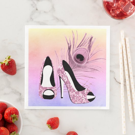 Sparkle Pink Pumps Extravagant Serviette (Beispiel)