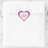 Sparkle Pink Romance Save the Date Heart Stickers (Tasche)