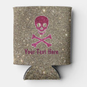 Sparkle Pink Skull Dose Cooler Dosenkühler (Vorderseite)