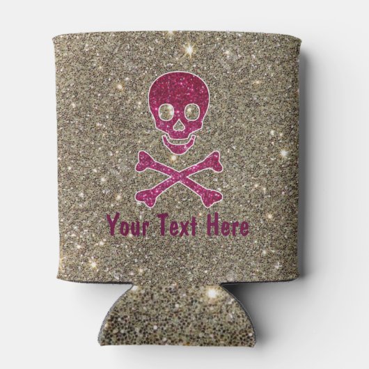 Sparkle Pink Skull Dose Cooler Dosenkühler (Rückseite)