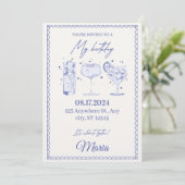 Sparkle & Pop! Editable Birthday Bash Invitation Einladung (Stehend Vorderseite)