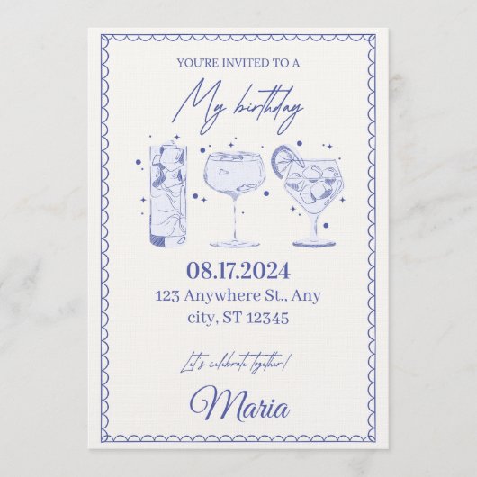 Sparkle & Pop! Editable Birthday Bash Invitation Einladung (Vorderseite)