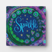 Sparkle Pretty Floral Whimsical Inspiration Easel Fotoplatte (Vorderseite)