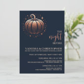 Sparkle Pumpkin Night Before Wedding Probe Einladung (Stehend Vorderseite)