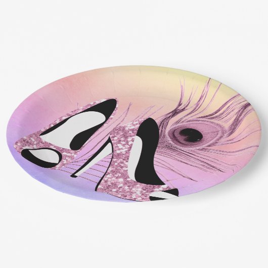 Sparkle Pumps Extravagant Pappteller (Schrägansicht)