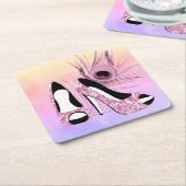 Sparkle Pumps Extravagant Rechteckiger Pappuntersetzer (angewinkelt)