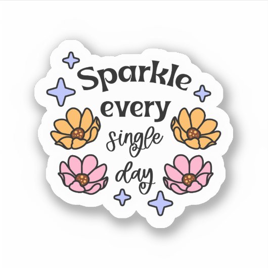 Sparkle Quote Affirmation Laptop | Die Aufkleber (Vorderseite)