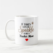 ✨ Sparkle Quote Geschenk für Lehrer-Mama Kaffeetasse (Links)