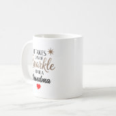 Sparkle Quote Geschenk für Oma Kaffeetasse (Vorderseite Links)