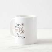 Sparkle Quote Geschenk für Reiseschreiber Kaffeetasse (Vorderseite Links)