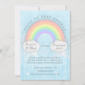 Sparkle Rainbow Drive-By-Baby-Dusche Einladung (Vorderseite)