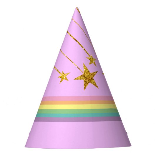 Sparkle Rainbow Unicorn Party Hat Partyhütchen (Vorderseite)