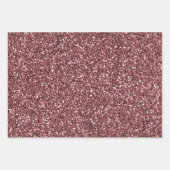 Sparkle Red Glitz Gold Glitzer Geschenkpapier Set (Vorderseite)