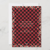 Sparkle Red Kariert Glitzer Foto Frohe Weihnachten (Rückseite)