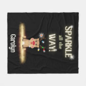 Sparkle Rentierweihnachtsfest Fleecedecke (Vorderseite (Horizontal))