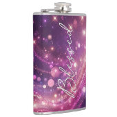 Sparkle rosa Flaske sagt gesegnet Flachmann (Rechts)