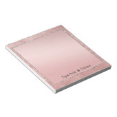 Sparkle Rose Gold Glam Brown Glitzer Notizblock (angewinkelt)