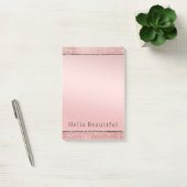 Sparkle Rose Gold Glam Brown Glitzer Post-it Klebezettel (Büro)