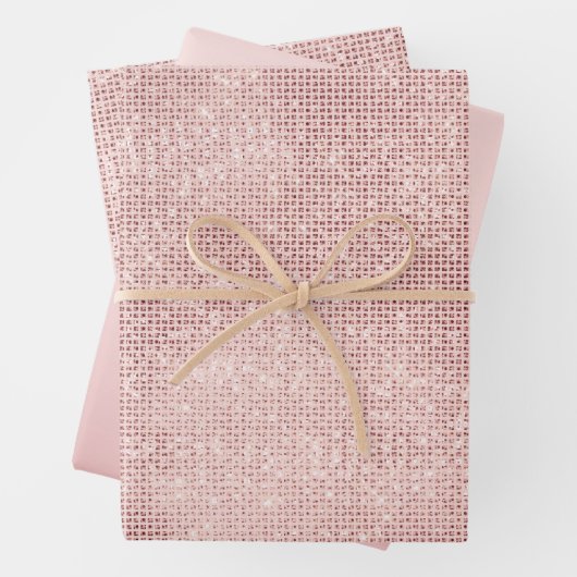 Sparkle Rose Gold Glam Geschenkpapier Set (Beispiel)
