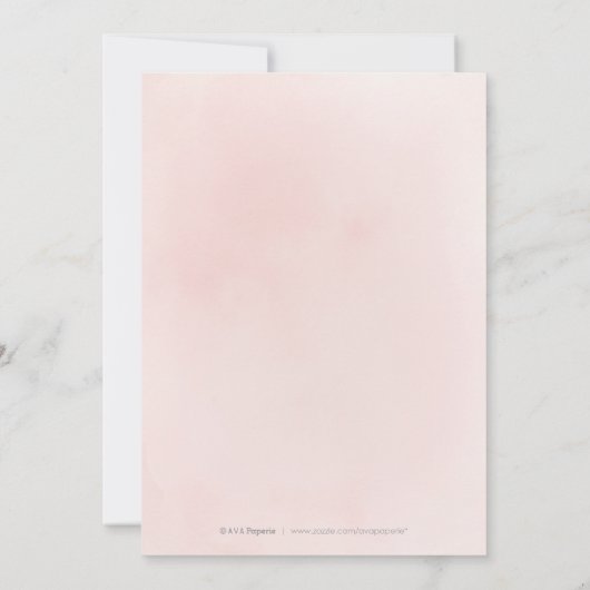 Sparkle Rose Gold Glitzer und Blütendusche Einladung (Rückseite)