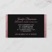 Sparkle Rose Gold Kronjuwelenzubehör Visitenkarte (Rückseite)