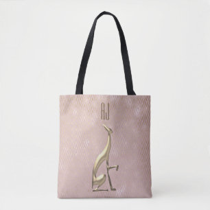 Sparkle Rose Goldhund Mit Monogramm Tasche