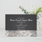 Sparkle Sequins Black Glam Wedding Einladungskarte Einladung (Stehend Vorderseite)