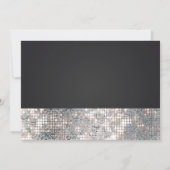 Sparkle Sequins Black Glam Wedding Einladungskarte Einladung (Rückseite)