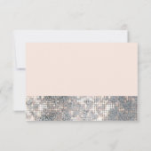 Sparkle Sequins Glamour Wedding RSVP Card Karte (Rückseite)