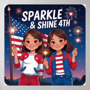 Sparkle & Shine 4. Kinderposter Printwerbung Poster