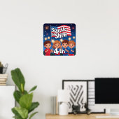Sparkle & Shine 4th Celebration Poster Download (Heimbüro)