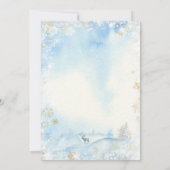 Sparkle Shine Frosty Blue Merry Little Christmas Einladung (Rückseite)