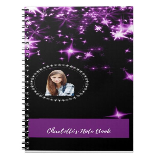 Sparkle & Shine: Personalisiertes Foto-Notebook Notizblock (Vorderseite)
