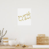 Sparkle Shine Quote Imitate Gold Foil Glitzer Poster (Küche)