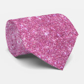 Sparkle Shiny Glitter Elegant Pink Valentine's Day Krawatte (Gerollt)