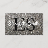 Sparkle Silver Glitzer Business Card Visitenkarte (Vorderseite)