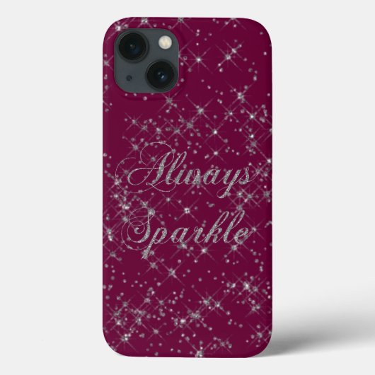 Sparkle Silver Glitzer Case-Mate iPhone Hülle (Rückseite)