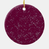 Sparkle Silver Glitzer Keramikornament (Hinten)