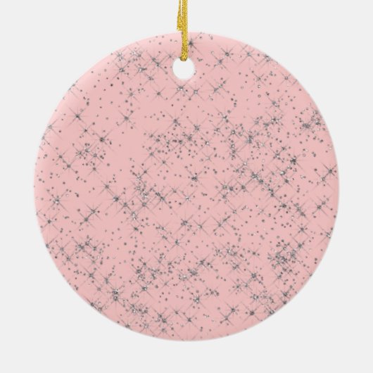 Sparkle Silver Glitzer Keramikornament (Hinten)