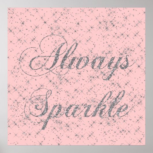 Sparkle Silver Glitzer Poster (Vorne)