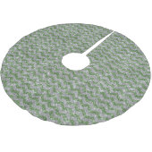 Sparkle Silver Green Glitzer Zickzack Stripes Xmas Polyester Weihnachtsbaumdecke (Schrägansicht)
