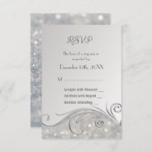 Sparkle Silver UAWG 25 Jahre RSVP Karte (Vorne/Hinten)