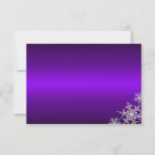 Sparkle Snowflake Lila Weihnachtsfest Party UAWG RSVP Karte (Rückseite)