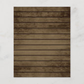 Sparkle Snowflakes und Barn Wood Wedding Menu (Rückseite)