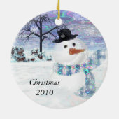Sparkle Snowman Keepake Ornament (Hinten)