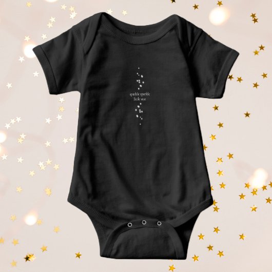 Sparkle Sparkle Little Star Black Starlight Baby Strampler
