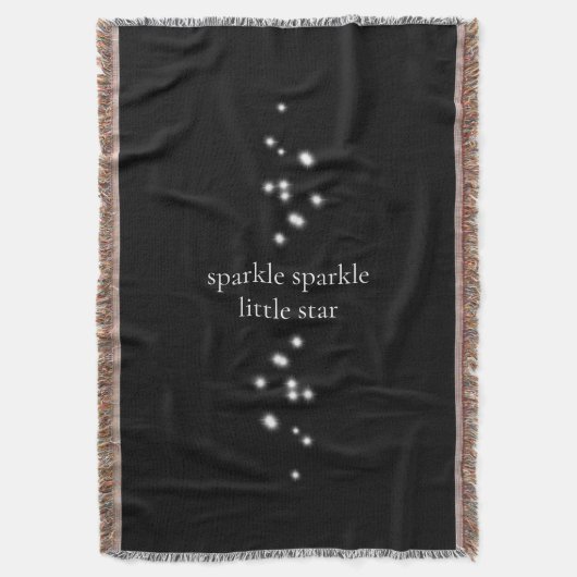 Sparkle Sparkle Little Star Black Starlight Decke (Vorderseite Vertikal)