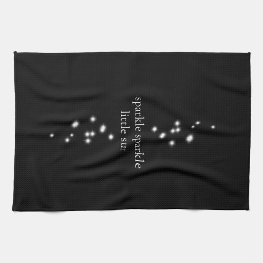 Sparkle Sparkle Little Star Black Starlight Geschirrtuch (Horizontal)