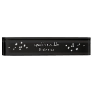 Sparkle Sparkle Little Star Black Starlight Namensplakette