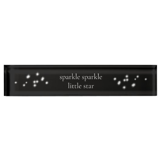Sparkle Sparkle Little Star Black Starlight Namensplakette (Vorderseite)